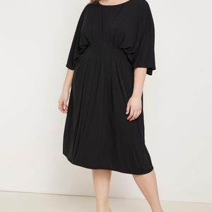 Pintuck Waist Midi Dress
